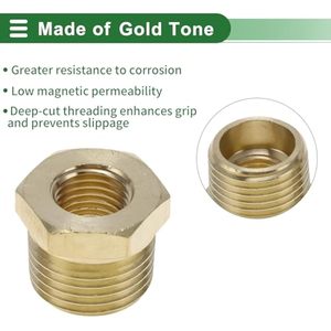 Conectores Hidráulicos de Latón Forjado de Alta Calidad, Macho NPTF, Hembra NPTF, Buje Reductor, Accesorios SAE, Adaptador de Manguera - Product Image 4