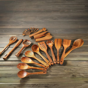 Service de vaisselle en bambou personnalisable en gros Collection d'ustensiles en bois naturel durable OEM ODM Fabricant du Vietnam - Product Image 1