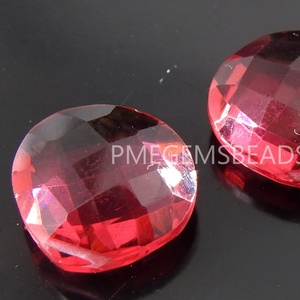 Cuentas de Cuarzo Rosa Rodolita en Forma de Corazón Facetado de Cristal Hidrográfico de 14x14mm, Par de Cuentas Sueltas para Fabricación de Joyería DIY - Product Image 4