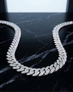 Collar de Cadena de Lujo con Diamantes Moissanite, Estilo Hip-Hop, para Hombre y Mujer, Disponible para Exportación - Product Image 4