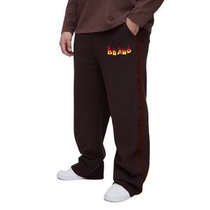 Haute qualité 100% coton décontracté hommes toile pantalons de survêtement surdimensionné couleur unie lourd polaire 500GSM acide lavage personnalisé survêtement - Product Image 1