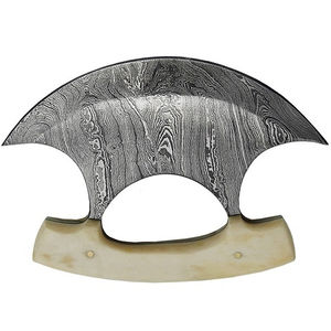Cuchillos Ulu de Acero Forjado Damasco, Artesanía Premium, Hoja Duradera, Cuchillos Ulu de Acero Damasco para Picar con Alto Rendimiento - Product Image 4