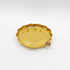 Bandeja de Servir de Cobre Martillado Hecha a Mano, con Borde Festoneado, para Fiestas, Bodas, Ramadán, Decoración del Hogar - Product Image 5