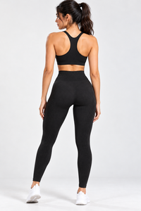 Leggings Deportivos de Cintura Alta sin Costuras para Mujer, Transpirables, de Color Sólido y Largo Completo - Product Image 3