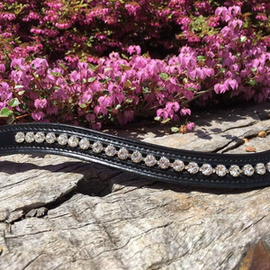 Bandes de front en cuir personnalisables pour chevaux, équipement équestre, toutes formes et tailles, bridons de dressage, bandes de front Hackamore - Product Image 1