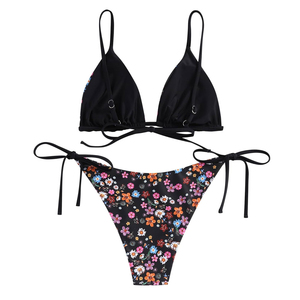 New Design Embroidery Manufacturer Professional Bikini Wholesale Customized Sexy 2 Piece Bra Brief Sets New Arrival Women Front - Product Image 2