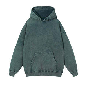 Sweat à capuche d'hiver pour hommes, personnalisable OEM, grande taille, style pull oversize, 100% coton molletonné, style vintage délavé - Product Image 4