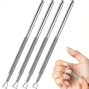 Juego de 4 Empujadores de Cutículas de Gel para Uñas, Removedor de Cutículas, Raspador de Uñas, Herramienta Triangular para Empujar Uñas, Limpiador de Uñas de Calidad Profesional - Product Image 6