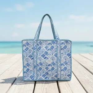 Le Souvenirs - Bolso de Lona Ligero de Moda, Hecho a Mano, con Estampado Bohemio Vintage, Ecológico, Acolchado, de Algodón Puro, para Mujer - Product Image 3