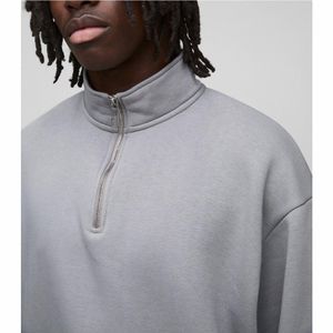 Sudadera de Moda para Hombre con Cierre de Cremallera, Estilo Casual, Manga Larga, Tejido de Rizo Ecológico, Cuello Alto, Ropa de Invierno - Product Image 4