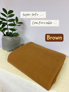 Fabric for Polar Fleece <b>Throw</b> Blanket Solid Color Rectangular <b>Super</b> <b>Soft</b> Comfortable Home Use Winter Warmth Brown Navy Hot Pink - Product Image 3