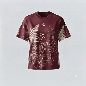 Camiseta de Verano para Mujer, Cuello Redondo, Manga Corta, Corte Regular, Tejido de Punto, 100% Algodón, Casual, Transpirable y de Secado Rápido, Color Rojo Sólido - Product Image 3