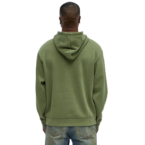 Sudadera con capucha personalizada de algodón premium, 100% algodón, talla grande, color verde oliva. - Product Image 3