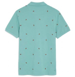 Micah Corporation Mens Regular Fit Polo <b>Shirt</b> Printed Seafoam Green Cotton Pique Premium <b>Watermelon</b> Print - Product Image 3