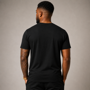 Camiseta Negra de Manga Corta para Hombre Alpha Phi Alpha 1906, Corte Regular, Cuello Redondo, Informal, de Algodón, con Diseño de Letras Estampadas en la Parte Delantera, OEM - Product Image 5
