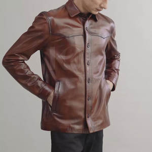 Lightweight <b>Leather</b> <b>Shirts</b> For Men Comfortable Fit Smooth Fabric Premium Design Perfect For Daily Use - Product Image 3