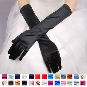 Guantes Largos de Satén Elástico de 38 cm para Novia, 22 Colores, Accesorios de Disfraces de Cosplay, Guantes de Boda - Product Image 1