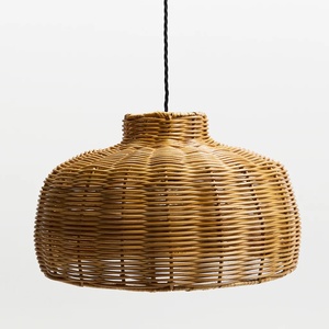 Abat-jour suspendu en rotin artisanal, rustique et écologique, pour cuisine, salon, restaurant - Product Image 3
