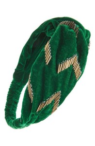 Serre-tête perlé LSU violet et or avec couronne de lettres, fait main, style Mardi Gras pour femme - Product Image 6
