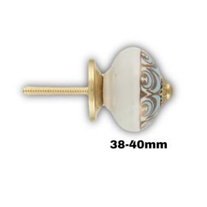 Moroccan Gold Hexagon Flower Ceramic <b>Knobs</b> Drawer Cabinet Handle Pulls <b>for</b> Kitchen Bedroom Hotel <b>Dressers</b> Wardrobe Dining - Product Image 3