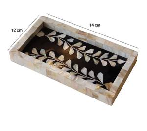 <b>Floral</b> MOP Inlay Wood Incense Burner Set Bulk Luxury Mother of Pearl Bakhoor Censer with Tray and Storage <b>Box</b> Modern Home Decor - Product Image 5