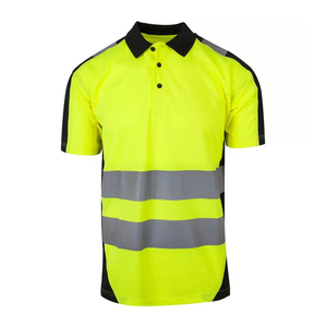 Polo de sécurité pour homme, impression personnalisée OEM, logo et taille sur mesure, été, 100% coton, coupe classique, vêtements de travail pour agents de sécurité - Product Image 1