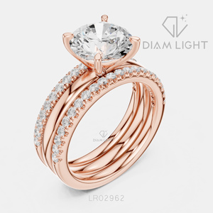 14K White Gold 2.85CT Lab Grown Diamond Engagement <b>Ring</b> F+ Color VS+ Clarity Round Cut Engagement Wedding <b>Ring</b> IGI Certified - Product Image 4