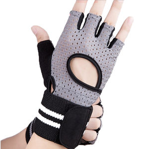 ถุงมือหนังออกกำลังกายแบบปรับได้ครึ่งนิ้ว สำหรับยูนิเซ็กซ์ เหมาะสำหรับการออกกำลังกาย ฟิตเนส กีฬา และการแข่งขันยกน้ำหนักกลางแจ้ง - Product Image 6