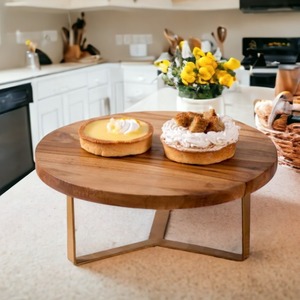 Top Demanded Luxury Wooden Cake <b>Stand</b> with Golden Legs for <b>Cupcake</b> Display or Party Decoration Available for Wholesale Supply - Product Image 2