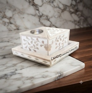 Quemador de Incienso y Soporte para Bakhoor de Resina Ecológica Tallada en Forma de Rosa Blanca para Decoración Religiosa del Hogar con Aroma a Sándalo Indio - Product Image 3
