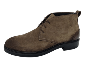 Men's <b>Brown</b> Leather Chukka <b>Lace</b>-Up Height Increasing Dress <b>Boots</b> Toe Breathable Rubber Outsole EVA Midsole Office Career Autumn - Product Image 5
