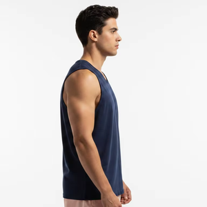 Nouveau débardeur pour homme, coupe musclée, polyester/coton, écologique, respirant, séchage rapide, anti-UV, vêtements de sport personnalisables, musculation - Product Image 4