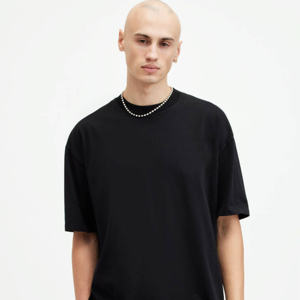 Camiseta de peso pesado con diseño de logotipo personalizado, 100% algodón, estampada, para hombre, corte holgado. - Product Image 2