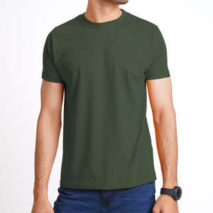 T-shirt décontracté pour homme en coton épais 100 % respirant et à séchage rapide, personnalisable avec impression numérique sur le devant, prix d'usine, vente en gros - Product Image 1