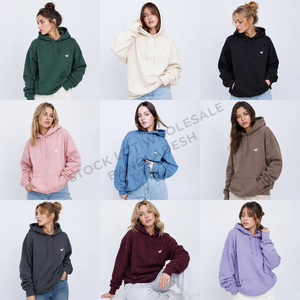 Sudadera con Capucha para Mujer, Mezcla de Algodón, Color Sólido, Estampado de Letras en la Parte Delantera, Transpirable, Informal, Sudadera con Capucha para Invierno, Lote de Sudaderas con Capucha - Product Image 2