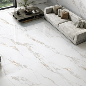 Carreaux en porcelaine brillante effet marbre Apple White 600x1200mm, carreaux de sol et de mur émaillés de qualité supérieure pour salon, hôtel, villa - Product Image 1