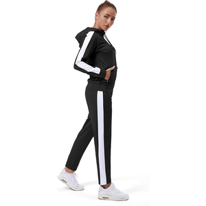 Survêtement léger et pliable à col montant pour femme, en mélange de polyester, idéal pour les voyages, avec veste zippée et pantalon de jogging - Product Image 4