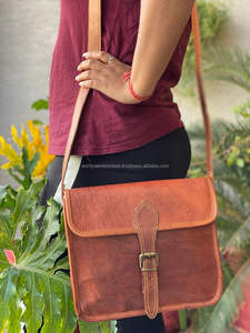 New Handcrafted Genuine Goat Leather <b>Handbag</b> Handcrafted Shoulder Bag <b>for</b> <b>Men</b> & Women Vintage Full Grain Leather Crossbody Bags - Product Image 5