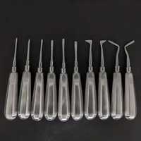 SEVMEK INSTRUMENTS SI-DI-404 Kit d'outils dentaires manuels en acier inoxydable de classe II, 5 pièces, argenté, pour extraction dentaire
