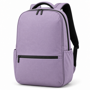 Mochila Moderna Unisex de Color Personalizado con Cierre de Cremallera, Gran Capacidad, Bolsillos Laterales, Compartimento Interior y Forro de Nailon - Product Image 4