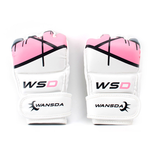 Guantes de Boxeo de Medio Dedo con Cordones de Cuero Genuino, Diseño Personalizado Profesional, con Absorción de Humedad, Unisex - Product Image 3