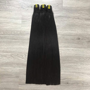 Precio al por mayor 100% Raw Virgin Vietnamita Humano Encaje Peluca Trama Hueso Recto Color Natural Super Doble Extensiones de cabello - Product Image 3