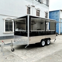 Doble eje pequeño móvil panadería kebab caravana camión o remolque para comida de Panamá con hornos campana de ventilación puff maíz
