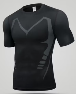 T-shirt de sport imprimé à manches longues pour homme, compression, séchage rapide, respirant, sous-vêtement technique - Product Image 2