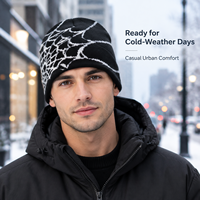 Bonnet unisexe en acrylique couleur unie, réglable, décontracté, chaud, pour l'hiver et le ski en extérieur, couvre-chef premium