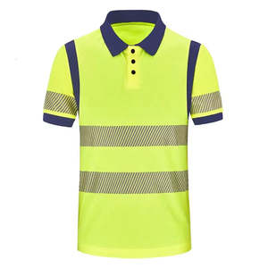Camisetas Polo de Alta Visibilidad para Hombre, Reflectantes, Transpirables, para Trabajo en Exteriores, Camiseta de Seguridad, Camiseta Protectora para Trabajadores - Product Image 1