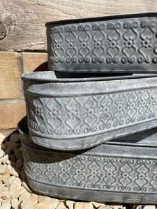 Top Selling Galvanized Metal Antique Natural Finishing Outdoor <b>Plants</b> Care Decorative Planters Oval <b>Large</b> Pots - Product Image 2