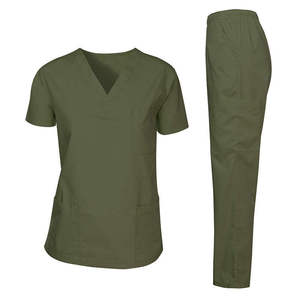 Custom Logo Unisex Elastic Quick Dry Polyester <b>Scrub</b> <b>Sets</b> for Dental Beauty Salon Spa Operations Nursing Doctor's Hospital 2027 - Product Image 6