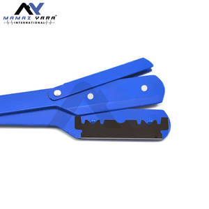 Navajas de barbero con logotipo personalizado, cierre giratorio, color azul, acero inoxidable, navajas para afeitar la garganta, navajas de la mejor calidad - Product Image 4