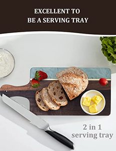 Luxury Marble and Acacia Wood Cutting Board Serving Board Chopping Board Cheese Board <b>Kitchen</b> <b>Prep</b> Board for Home - Product Image 6